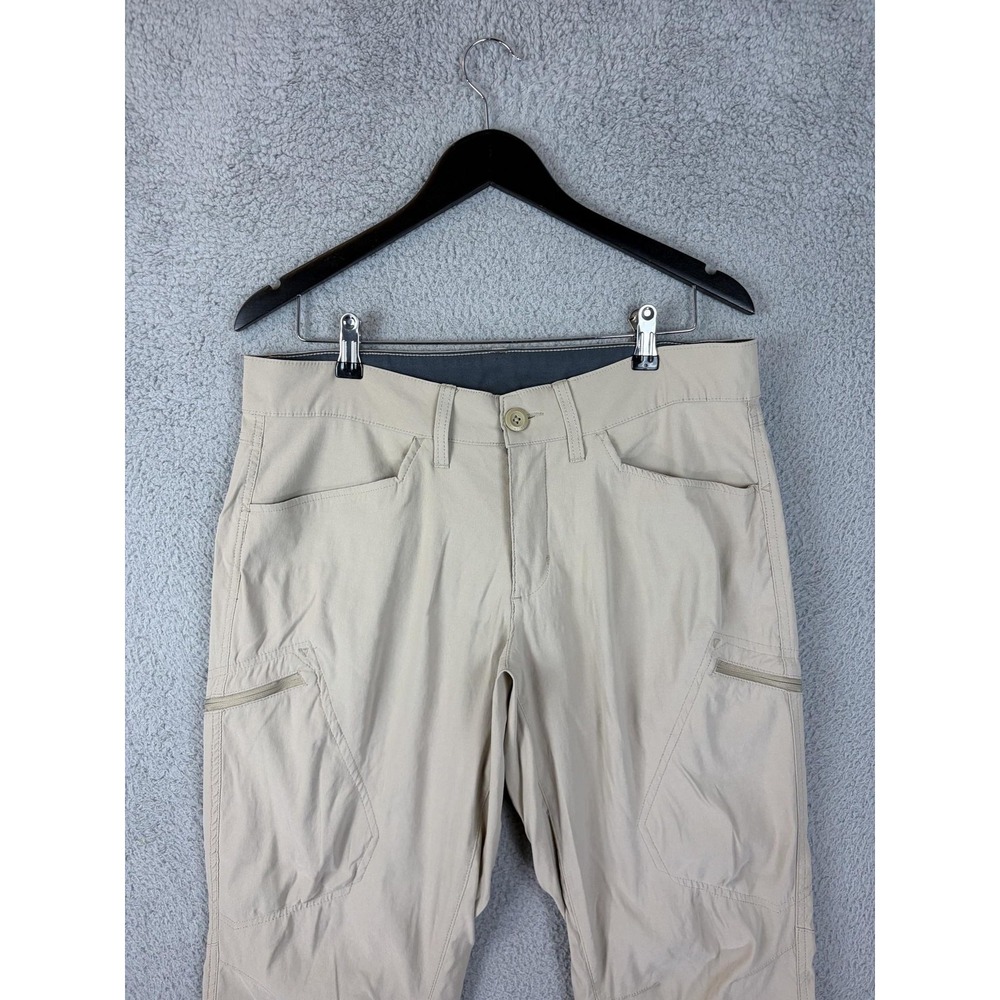 Eddie Bauer Pants Mens 32x30 Beige Nylon Stretch Hiking Zip Pocket Outdoor Mens